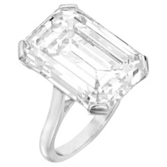 GIA Certified 20 carat Emerald Cut Diamond Ring