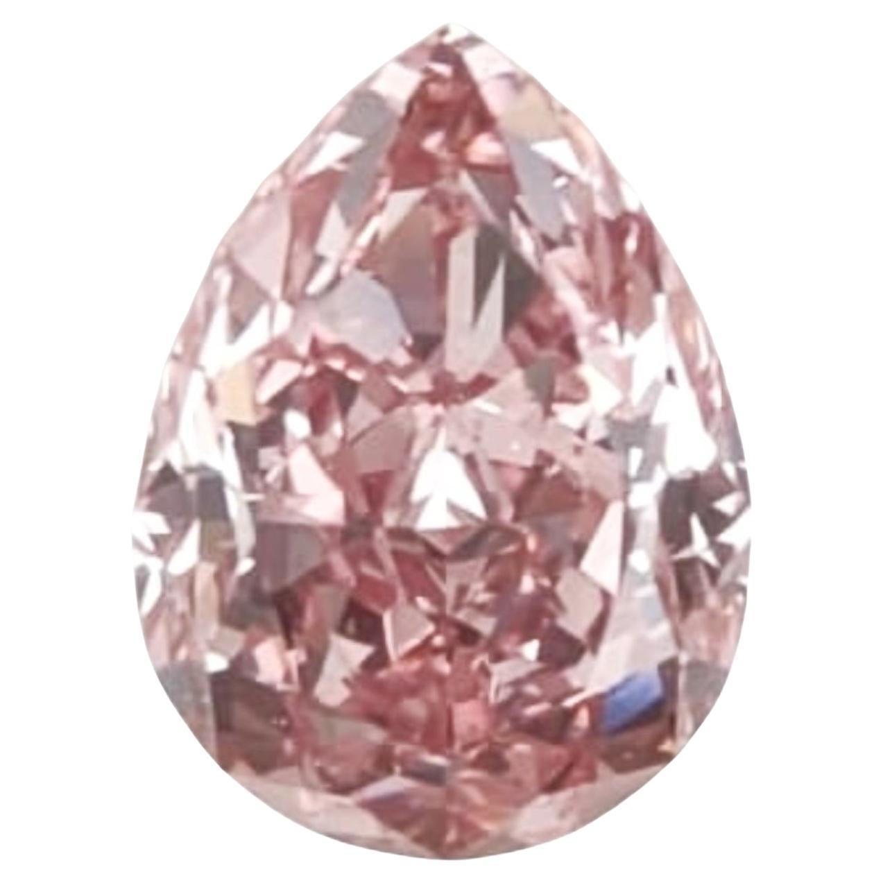 Diamante rosa natural de talla brillante HPHT VS1 de 2,04 quilates certificado por GIA