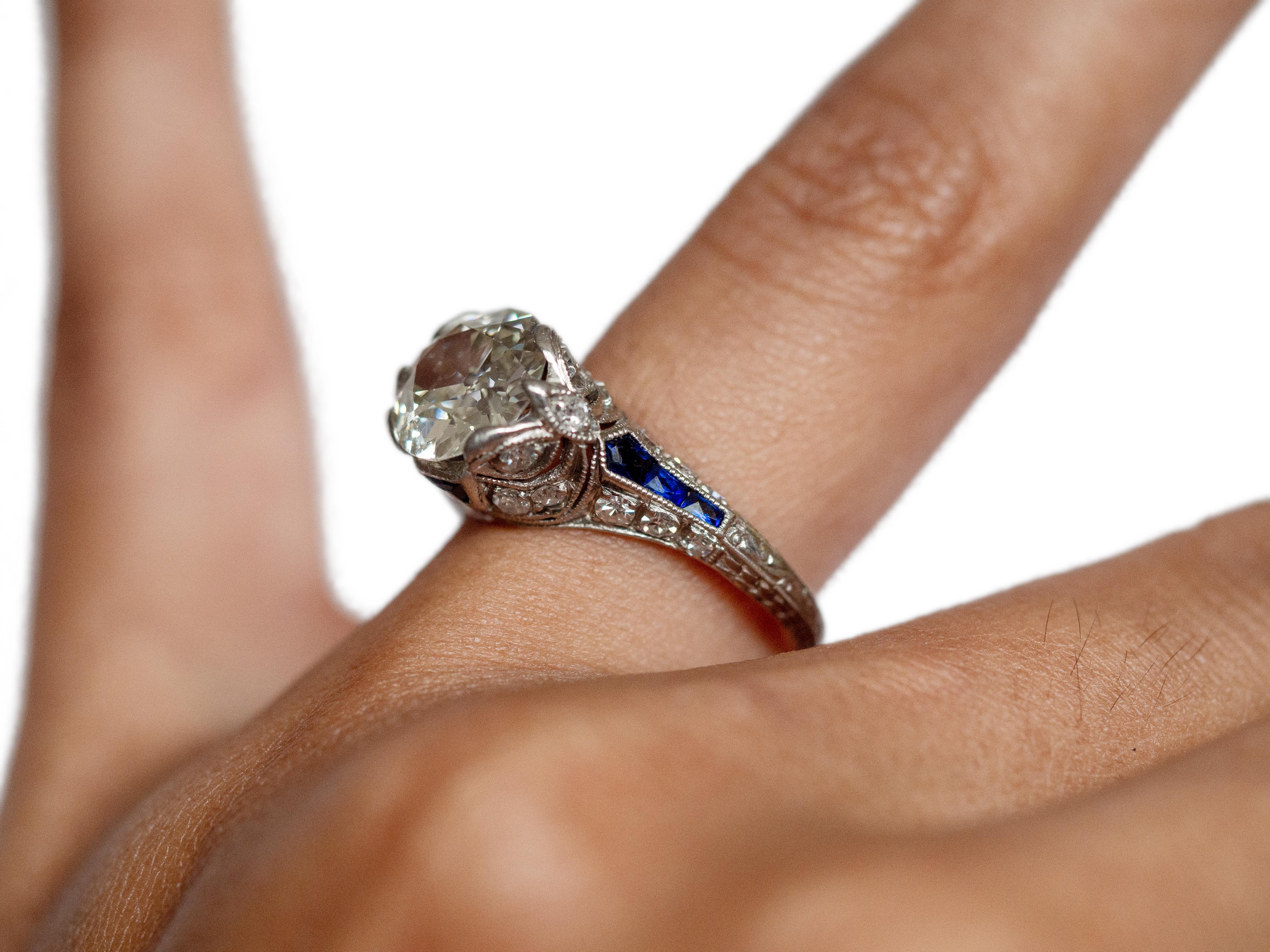 GIA Certified 2.05 Carat Diamond Platinum Engagement Ring 1