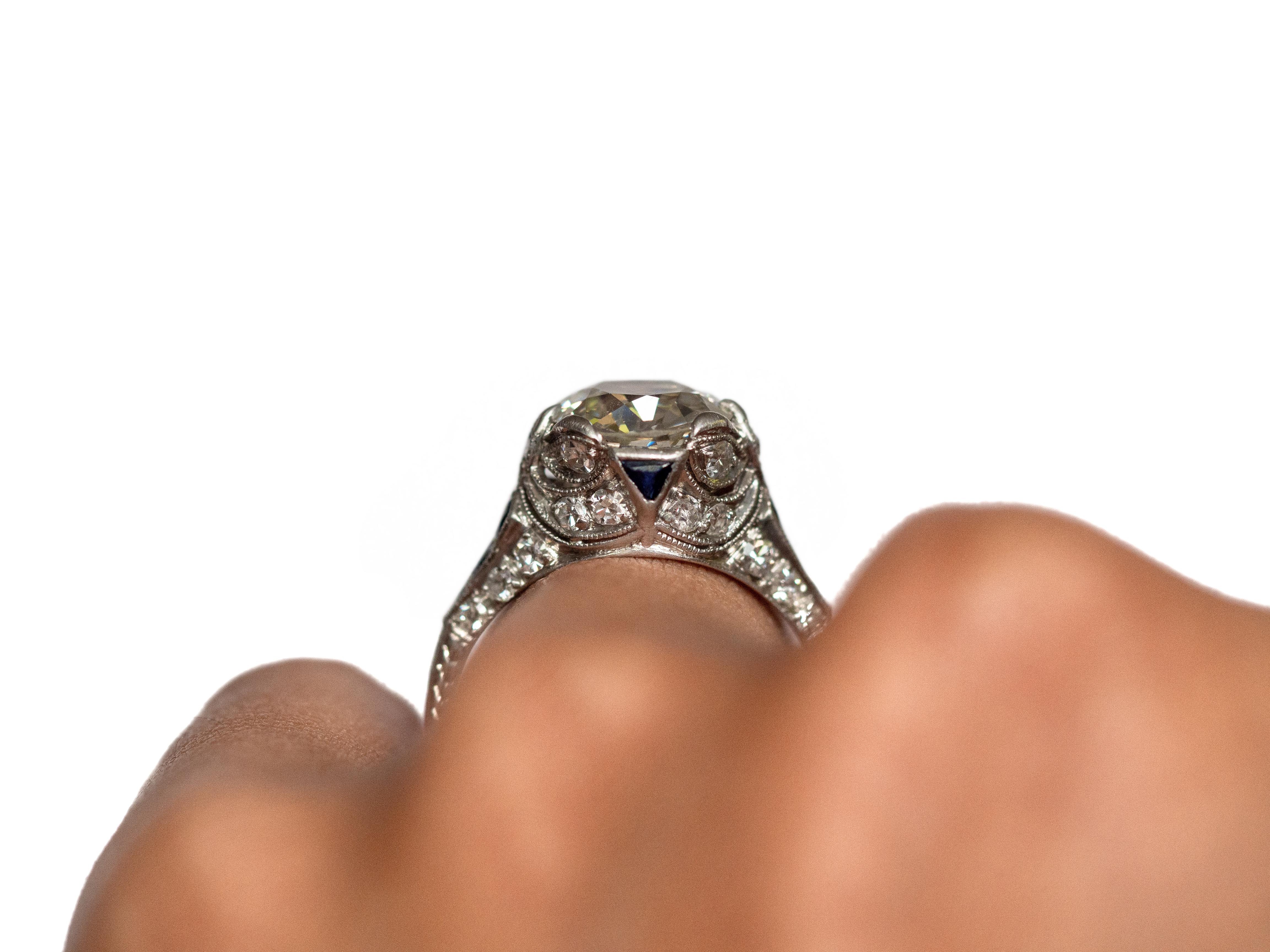 GIA Certified 2.05 Carat Diamond Platinum Engagement Ring 2
