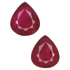 GIA Certified 2.05ct Pear Shape Natural Burma Ruby