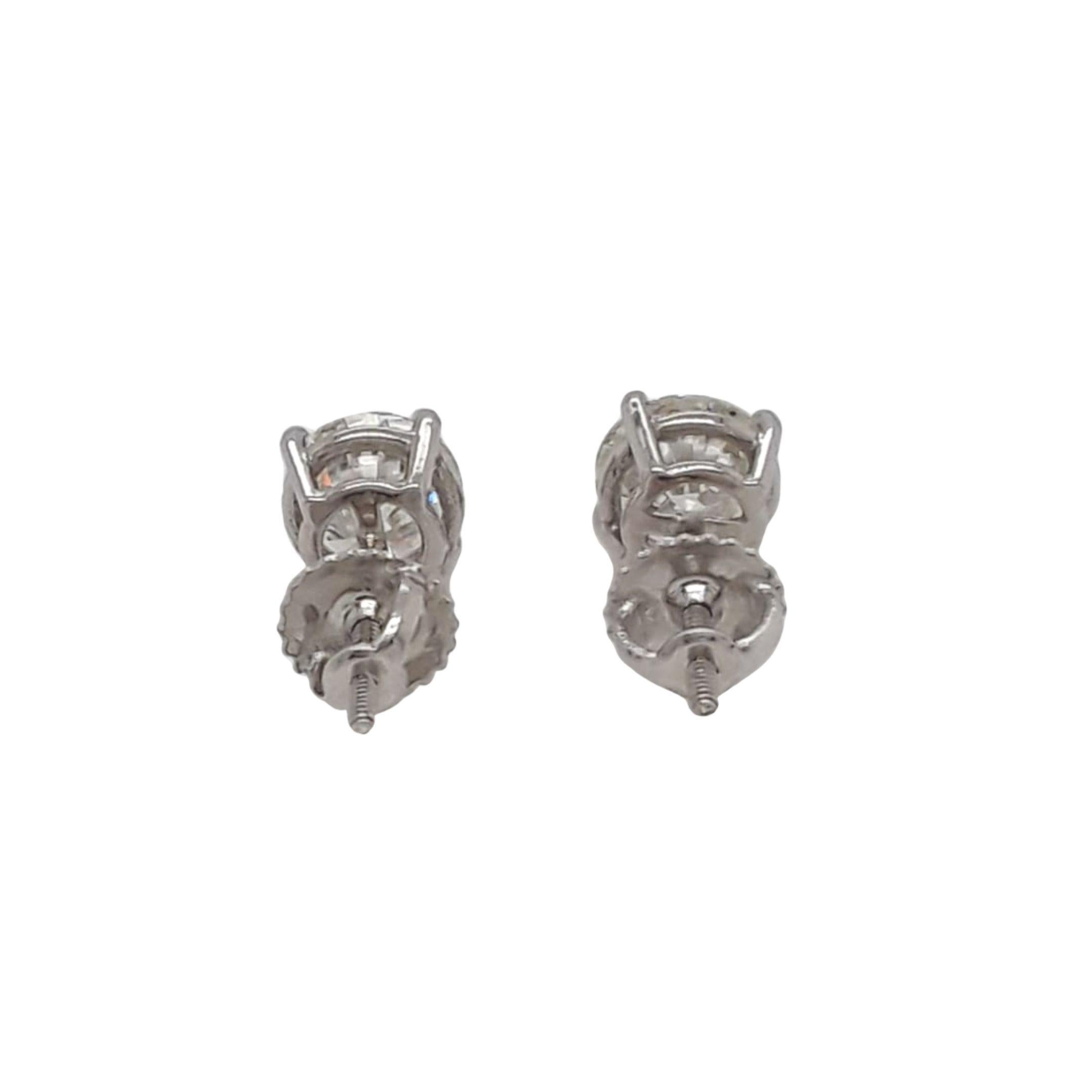 GIA Certified 2.06 Carat Diamond Stud Earrings In New Condition In Miami, FL