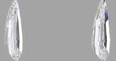 GIA-Certified 2.06 Carat Total Weight Pear-Shape Step Cut Loose Diamond Pair