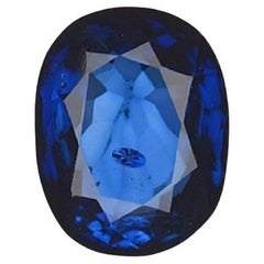 GIA Certified 2.06 Carat Oval Blue Sapphire