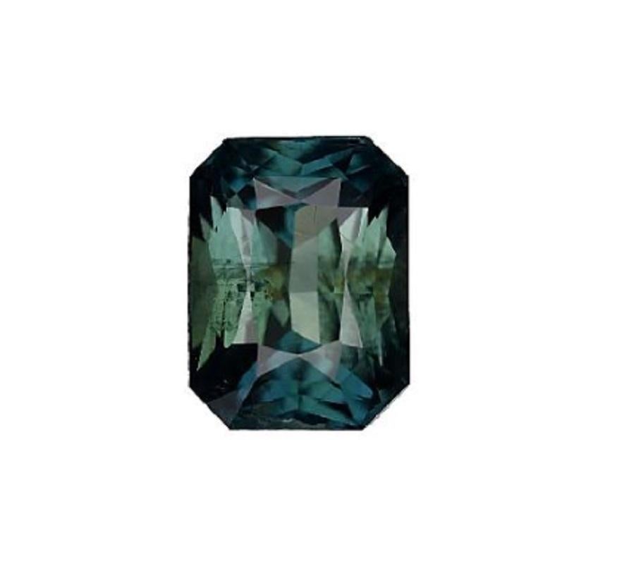 Octagon Cut GIA Certified 2.07ct No Heat Octagonal Natural Sapphire For Sale