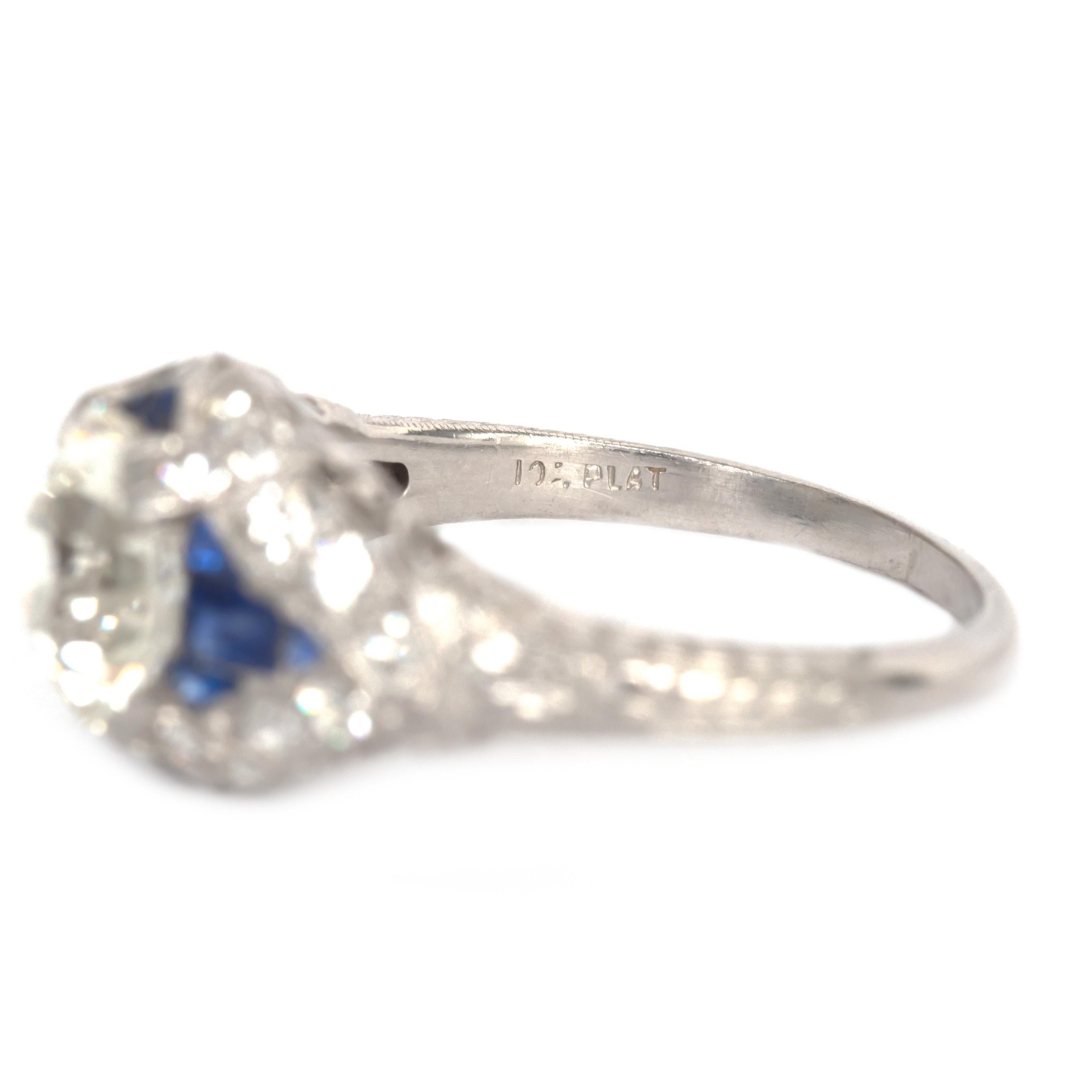 Women's or Men's GIA Certified 2.08 Carat Diamond Platinum Engagement Ring