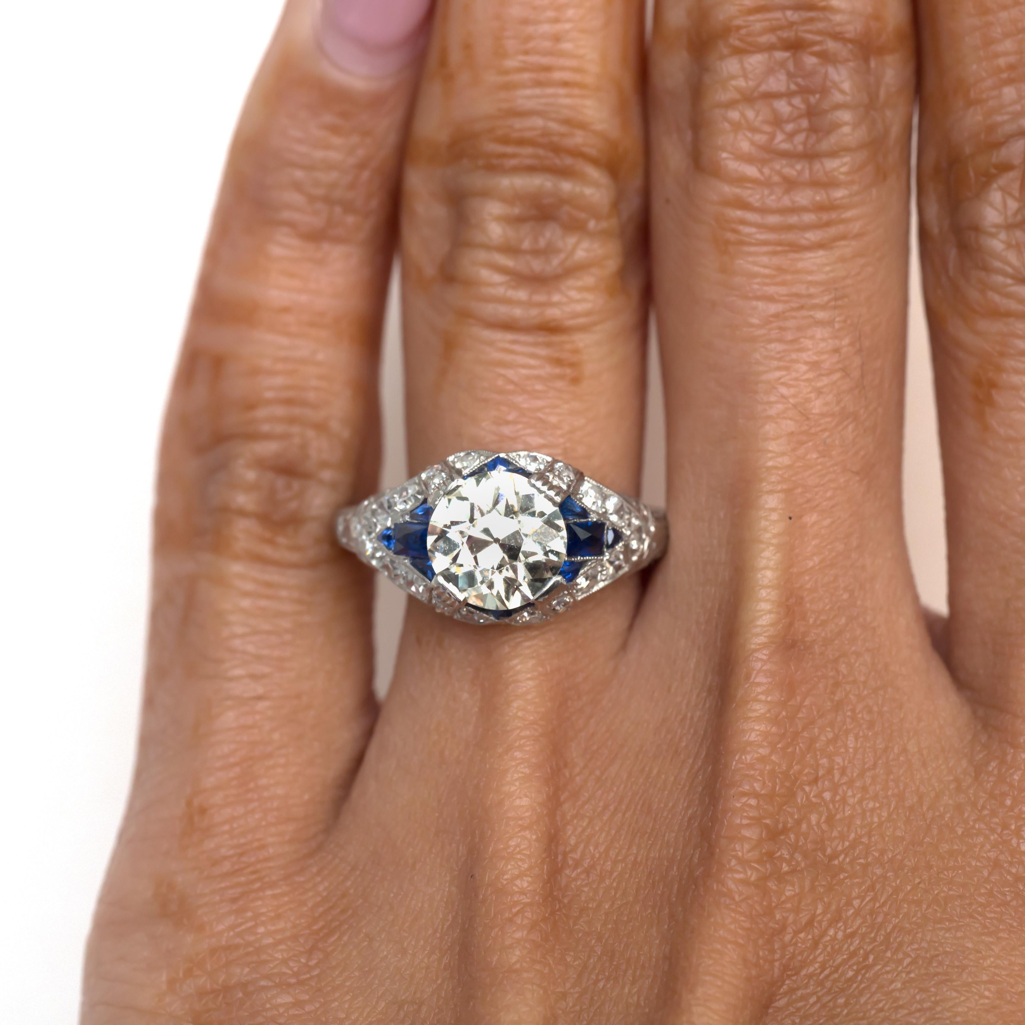 GIA Certified 2.08 Carat Diamond Platinum Engagement Ring 2