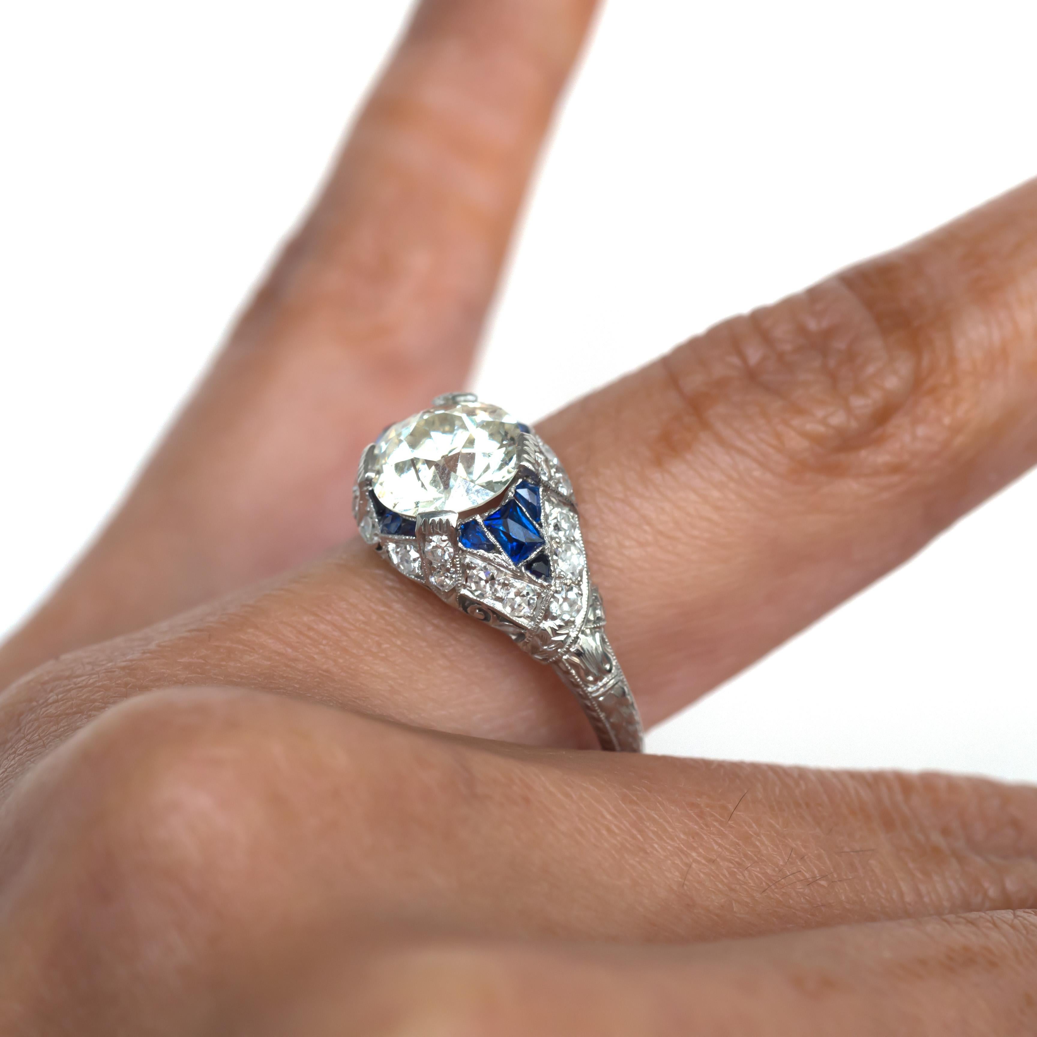 GIA Certified 2.08 Carat Diamond Platinum Engagement Ring 3