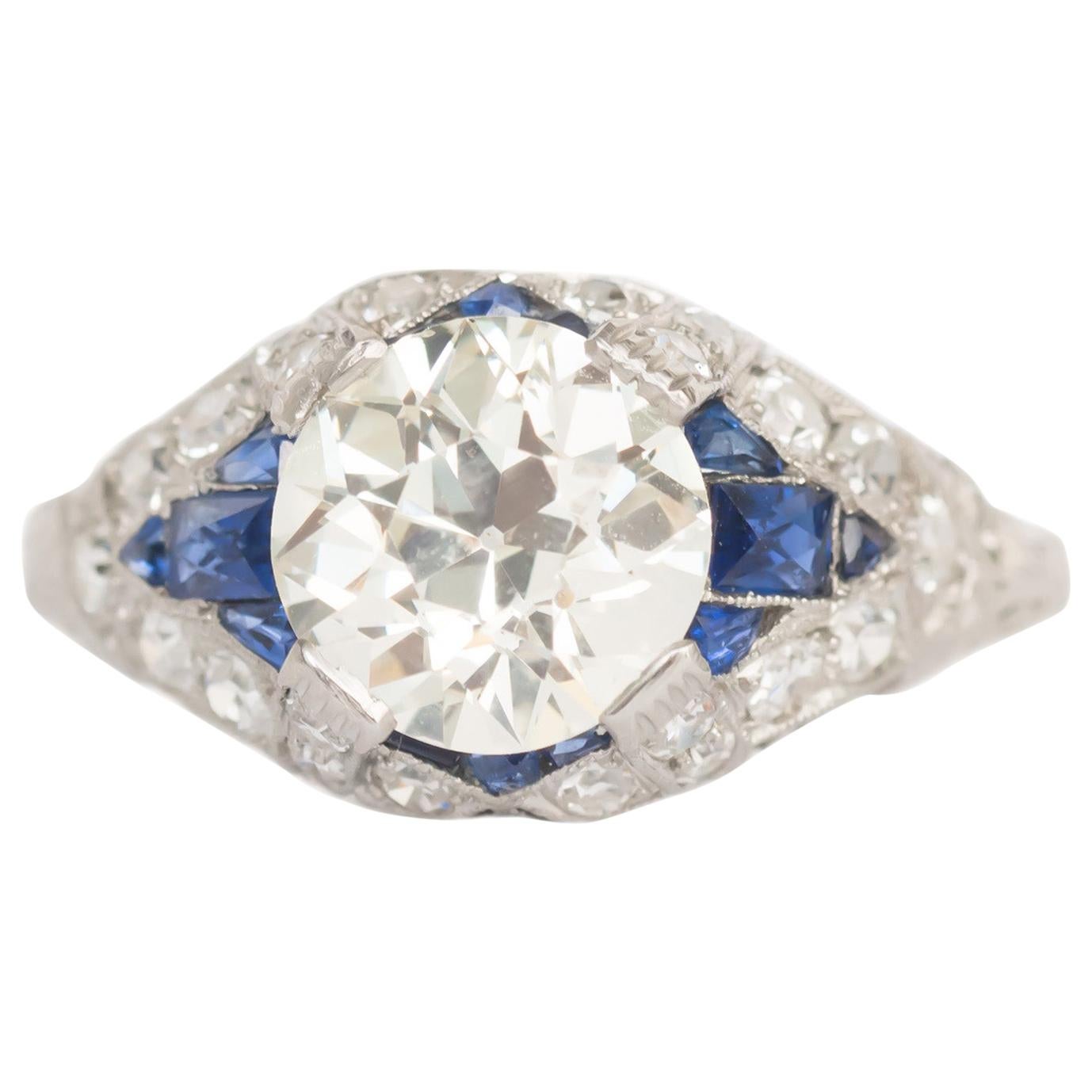 GIA Certified 2.08 Carat Diamond Platinum Engagement Ring