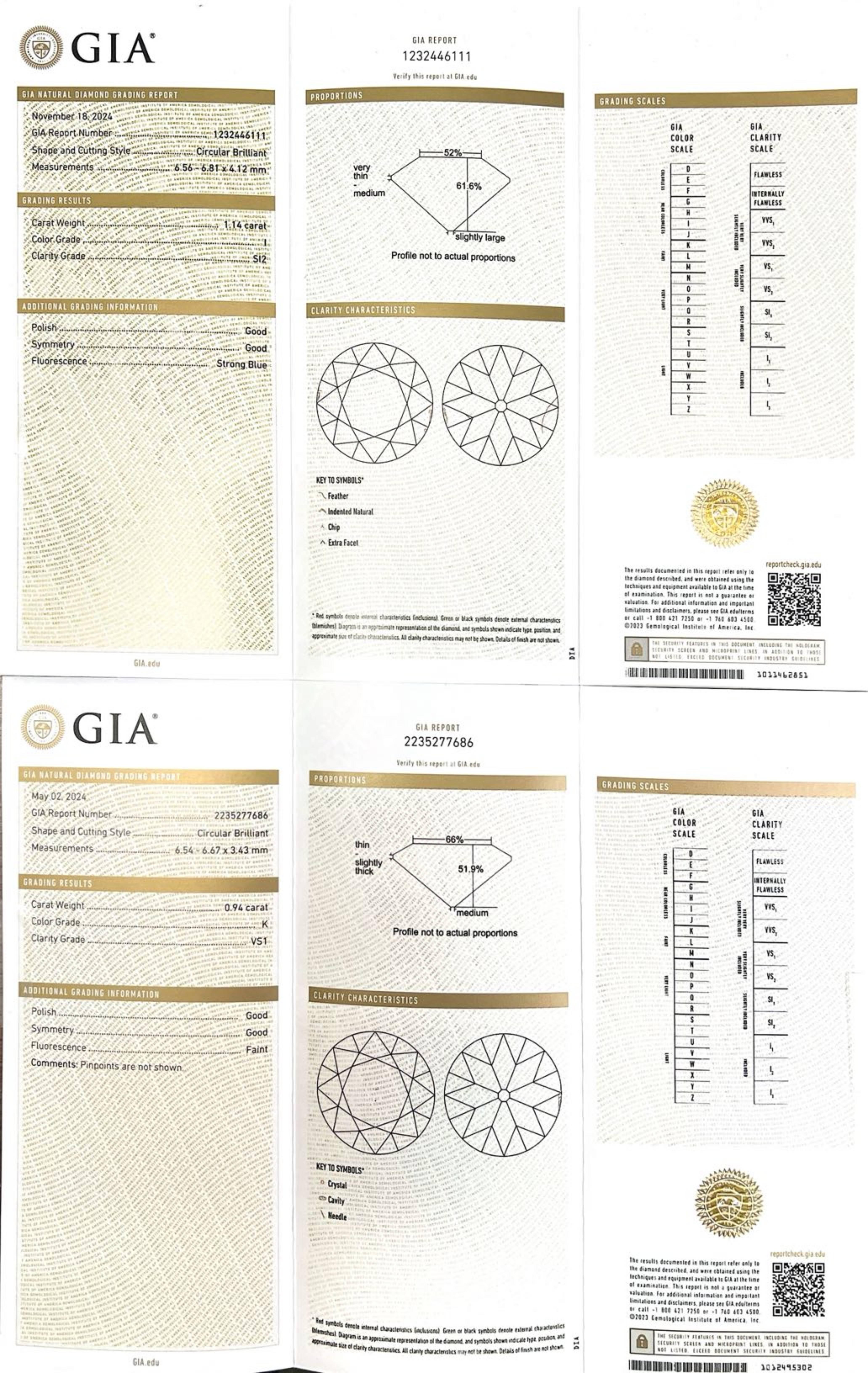 GIA Certified 2.08 Carat Natural Two-Diamond Circular Toi et Moi Art Deco Ring 1