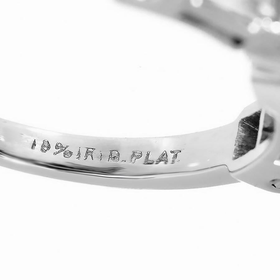 Anello di fidanzamento in platino con zaffiro arancione certificato GIA da 2,08 carati in vendita 1
