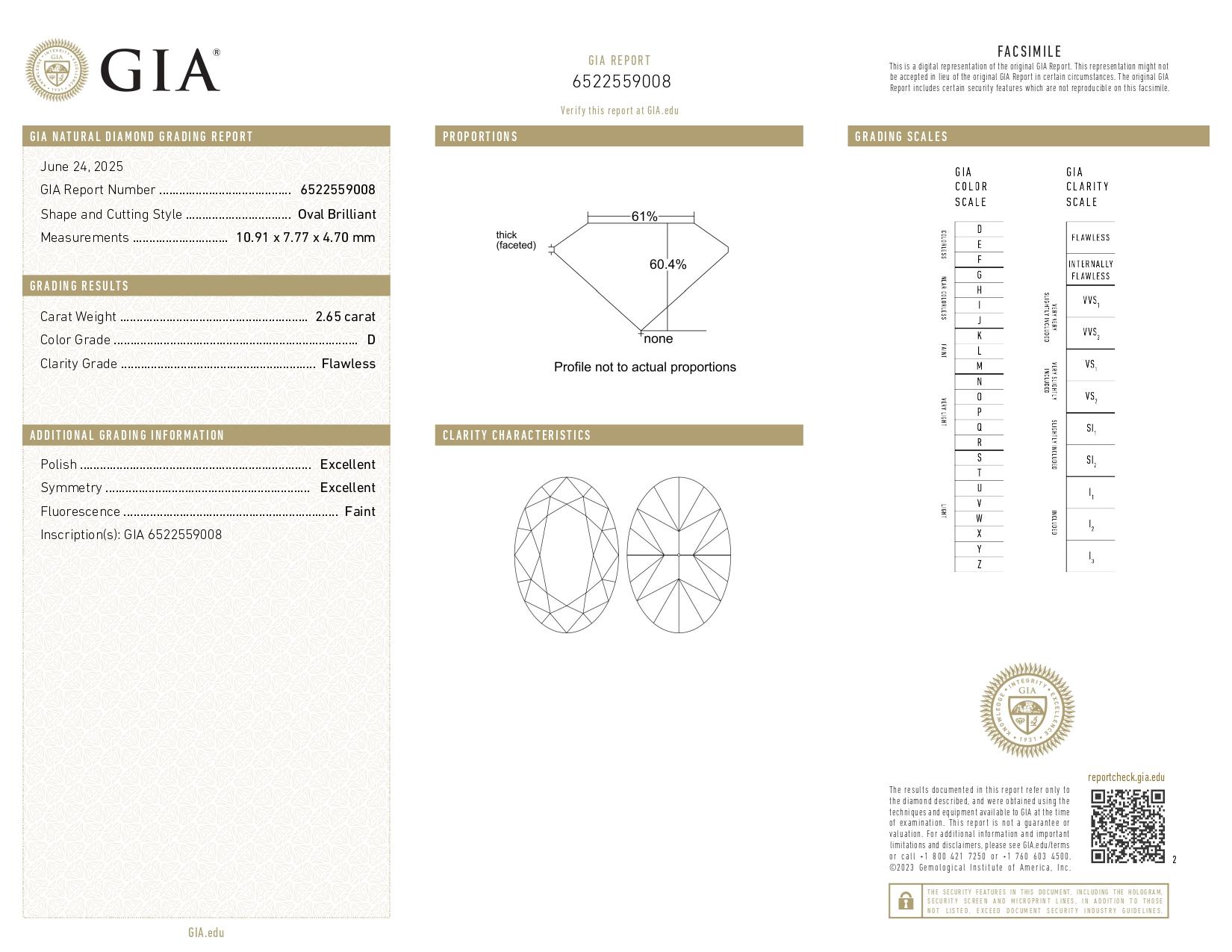 GIA zertifiziert 2,50 Karat Oval Diamantring mit Pavé E Farbe lupenrein Klarheit (Ovalschliff) im Angebot