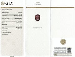 Natural Unheated Orange Sapphire Gemstone 2.08 carats with GIA Report