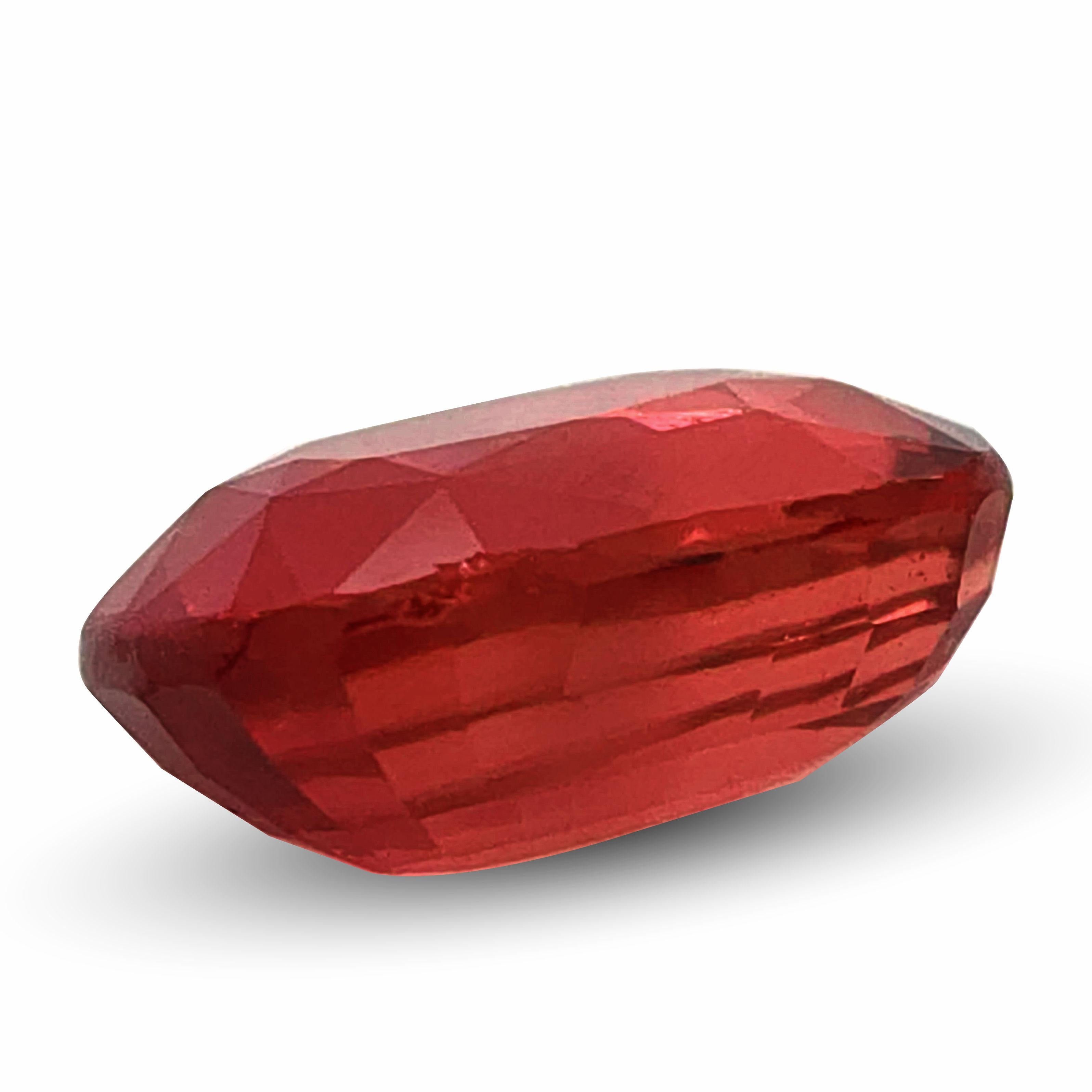 GIA Certified 2.08 Carats Unheated Orange Sapphire  In New Condition For Sale In Los Angeles, CA