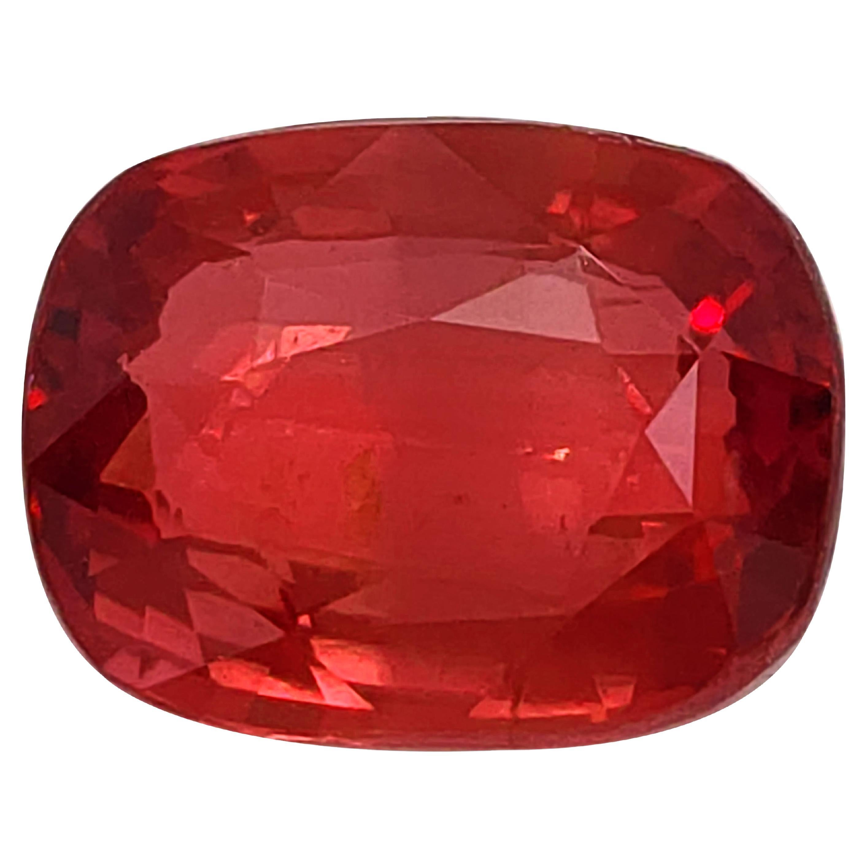 GIA Certified 2.08 Carats Unheated Orange Sapphire  For Sale