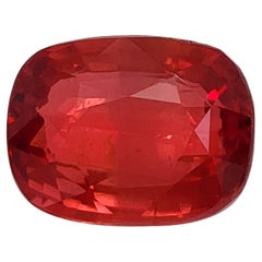 GIA Certified 2.08 Carats Unheated Orange Sapphire 