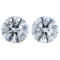 GIA Certified 2.08ct Pair of Round-Shaped Diamonds