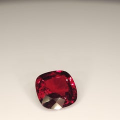 GIA Certified 2.08ct Unheated Red Spinel Cushion Cut Gemstone, Myanmar