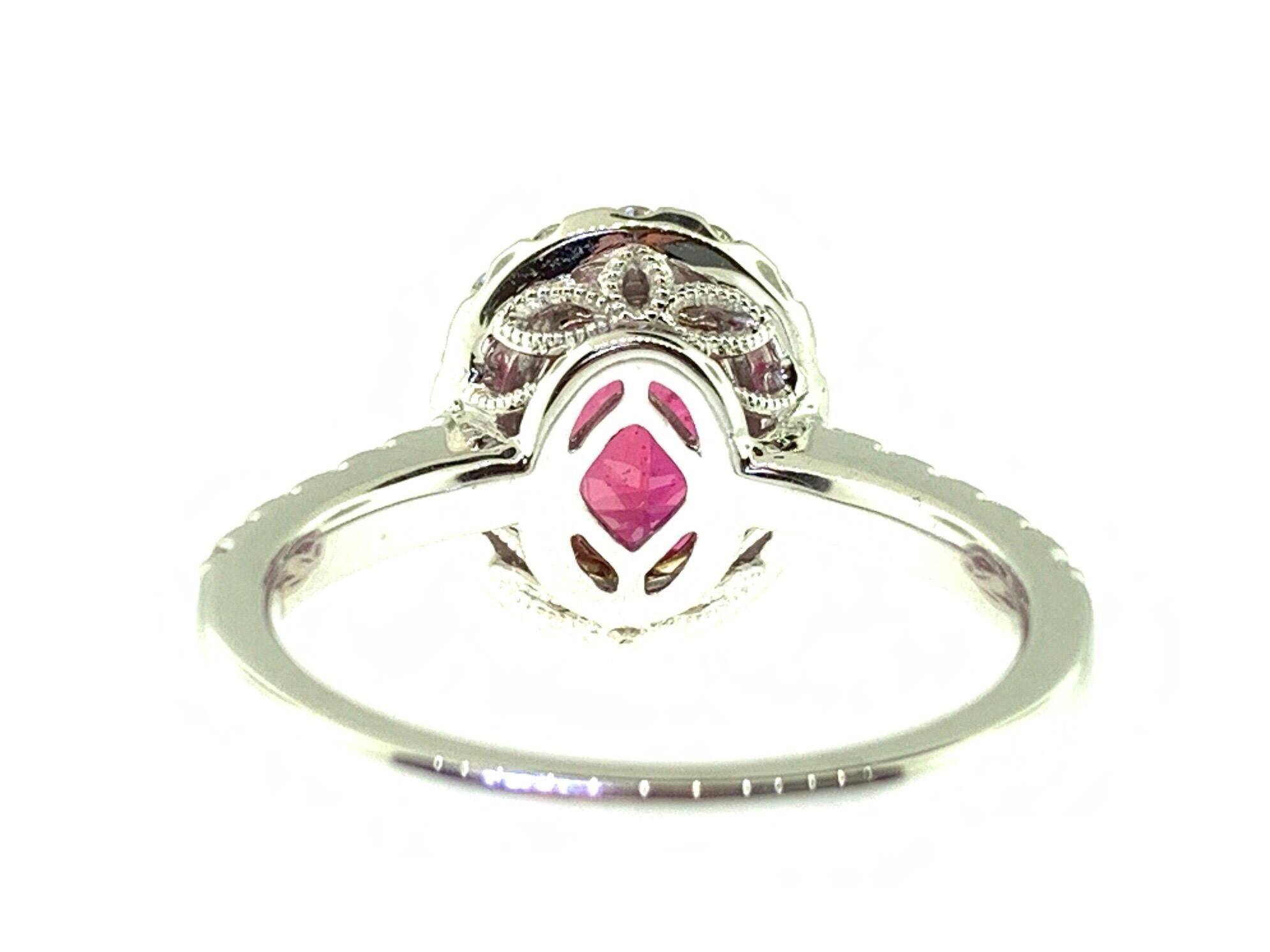 Women's or Men's GIA Certified 2.09 Carat Oval Ruby and Diamond Cocktail Ring