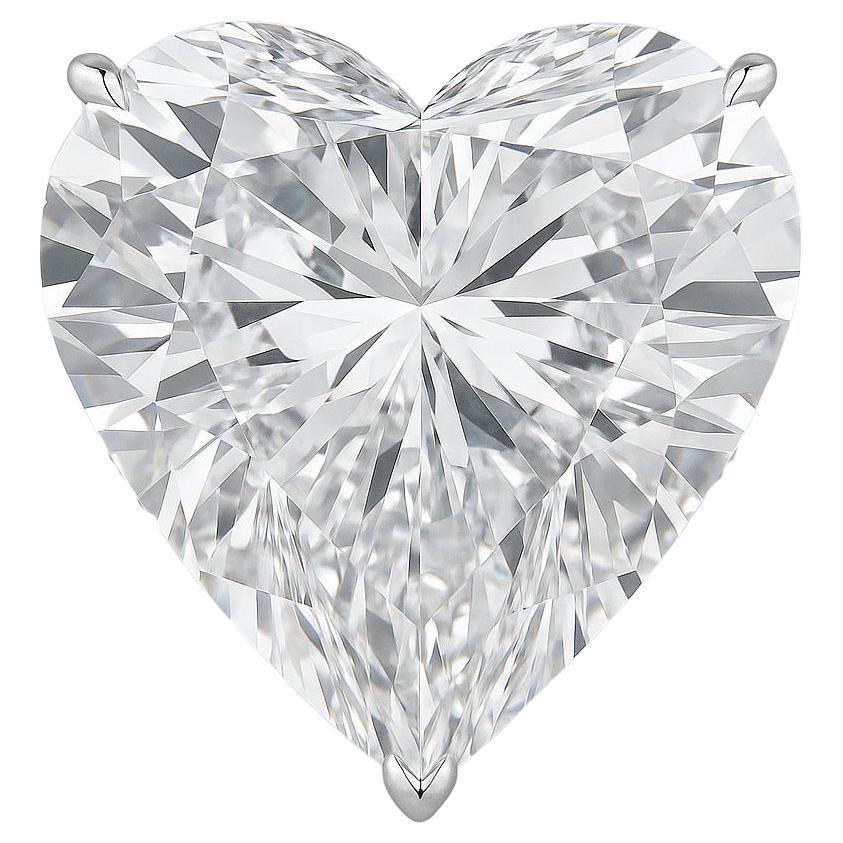 Bague en diamant certifié GIA 21 carats en forme de cœur D VS1 en vente