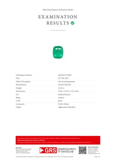 GIA Certified 21 Carat Panjshir Emerald and Diamond Double Pavé Ring