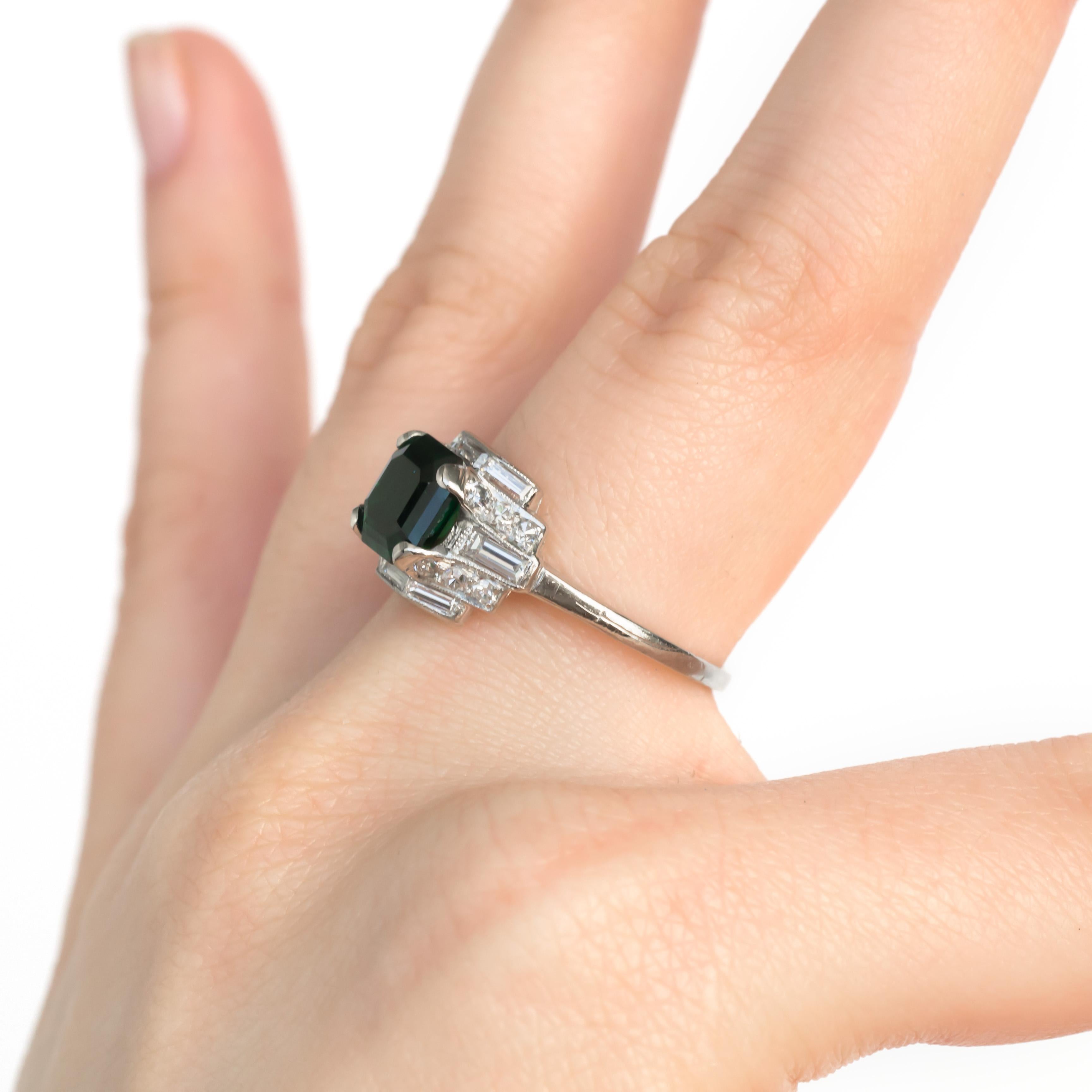 Women's GIA Certified 2.10 Carat Emerald Platinum Engagement Ring, VEG#856A