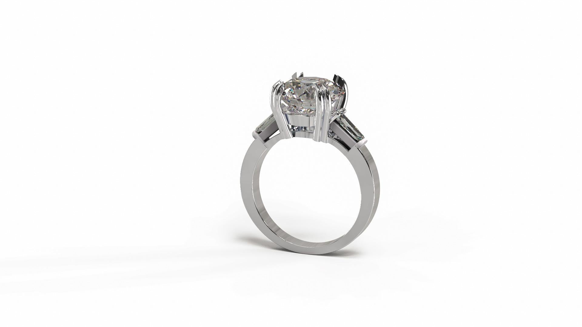 Taille ronde Diamant taille brillant rond certifié GIA de 1,91 carat, propre à 100 %