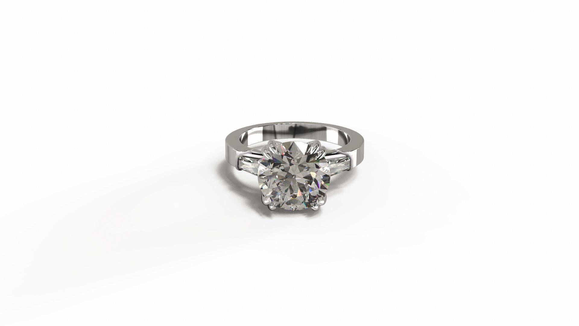  Diamant taille brillant rond certifié GIA de 1,91 carat, propre à 100 % Unisexe 