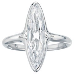 Siegelson GIA Certified 2.10 Carat Type IIA Diamond Platinum Ring