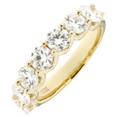 GIA Certified 2.10cts 18K Yellow Gold Diamond Wedding ]Band