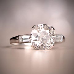 GIA Certified 2.11 Carat Round Brilliant Cut Diamond Solitaire Engagement Ring