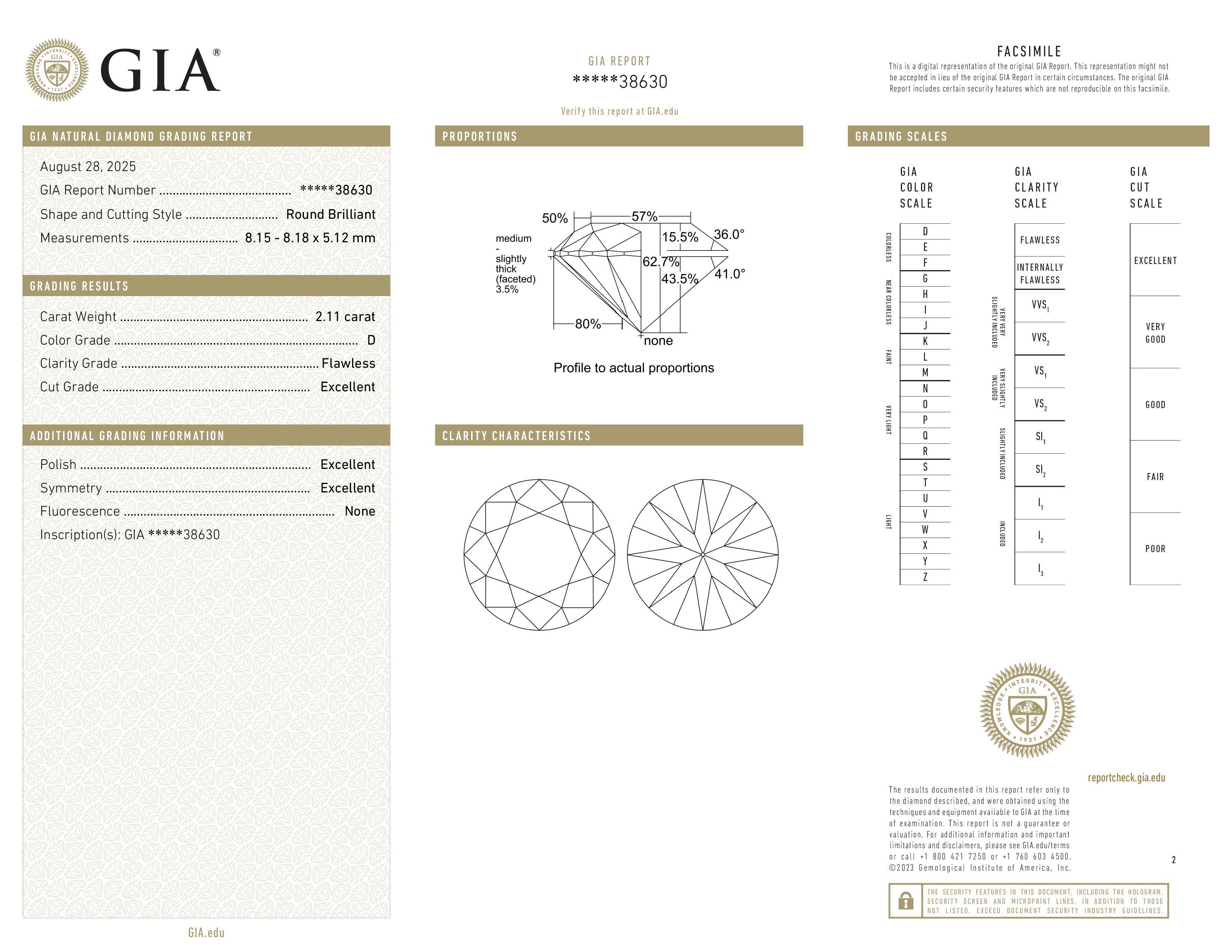 GIA zertifiziert 2,41 Karat runder Diamant D Farbe VVS1 Klarheit Ring mit Pavé (Rundschliff) im Angebot