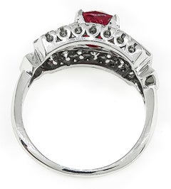 Bague de fiançailles avec rubis de 2,11 carats certifié GIA