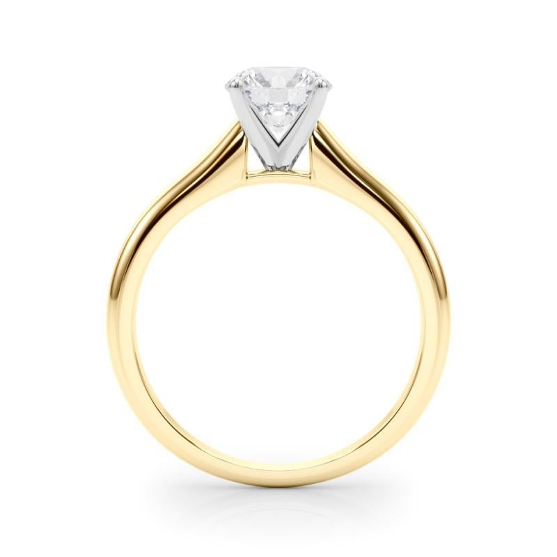GIA Certified 2.11ct Round Slim Band Classic Solitaire Diamond Ring For Sale 1