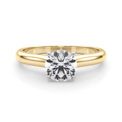 GIA Certified 2.11ct Round Slim Band Classic Solitaire Diamond Ring