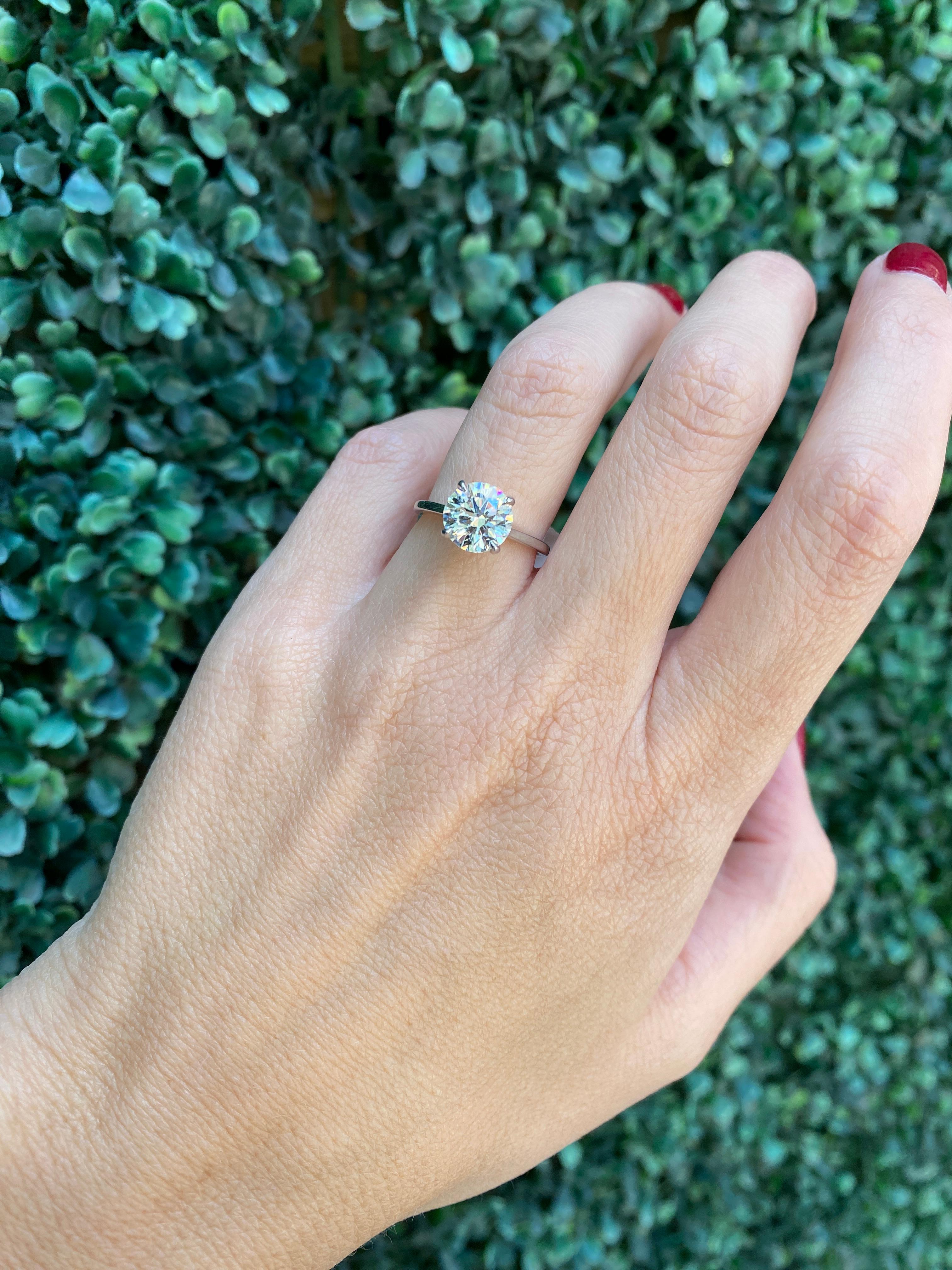 GIA-zertifizierter 2.12 Karat natürlicher runder Brillant-Diamant-Verlobungsring 13