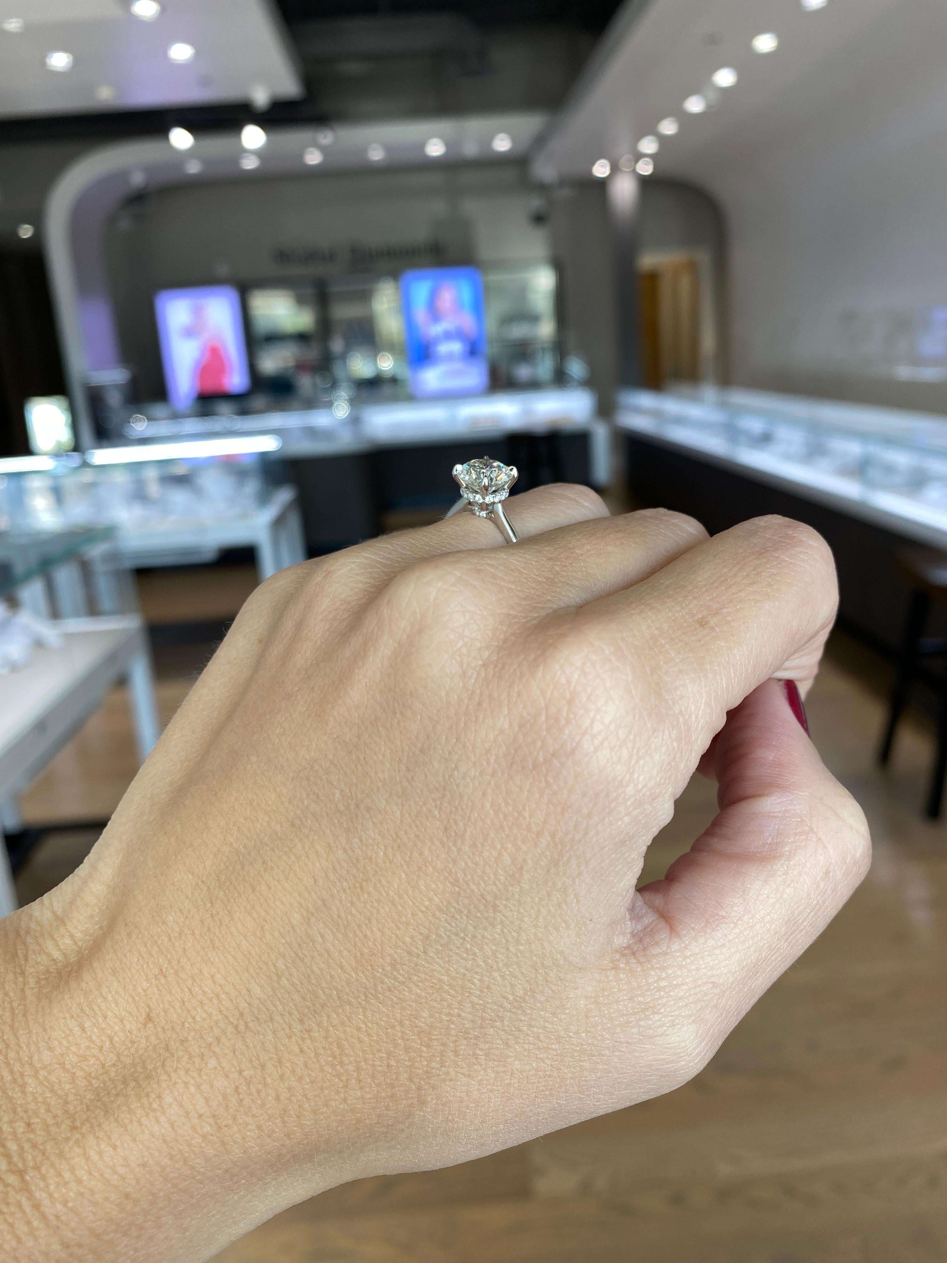 GIA-zertifizierter 2.12 Karat natürlicher runder Brillant-Diamant-Verlobungsring 1