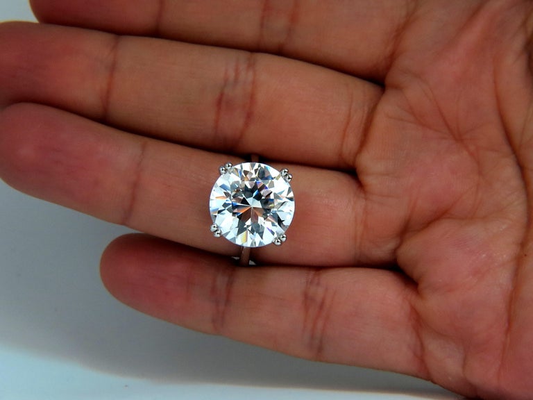 GIA Certified 21 11 Carat D VVs1 Type 2a Round Diamond Engagement Ring
