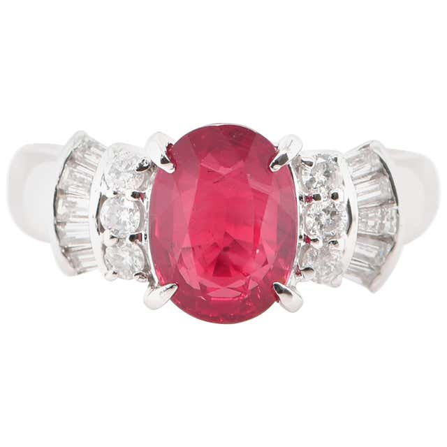 GIA Certified 1.07 Carat Untreated Ruby and Diamond Cocktail Ring Made ...