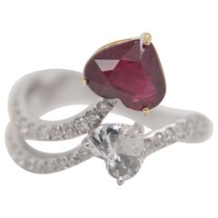 GIA Certified 2.14 Carat Burmese Ruby No Heat Pigeon Blood Ring in 18k Gold