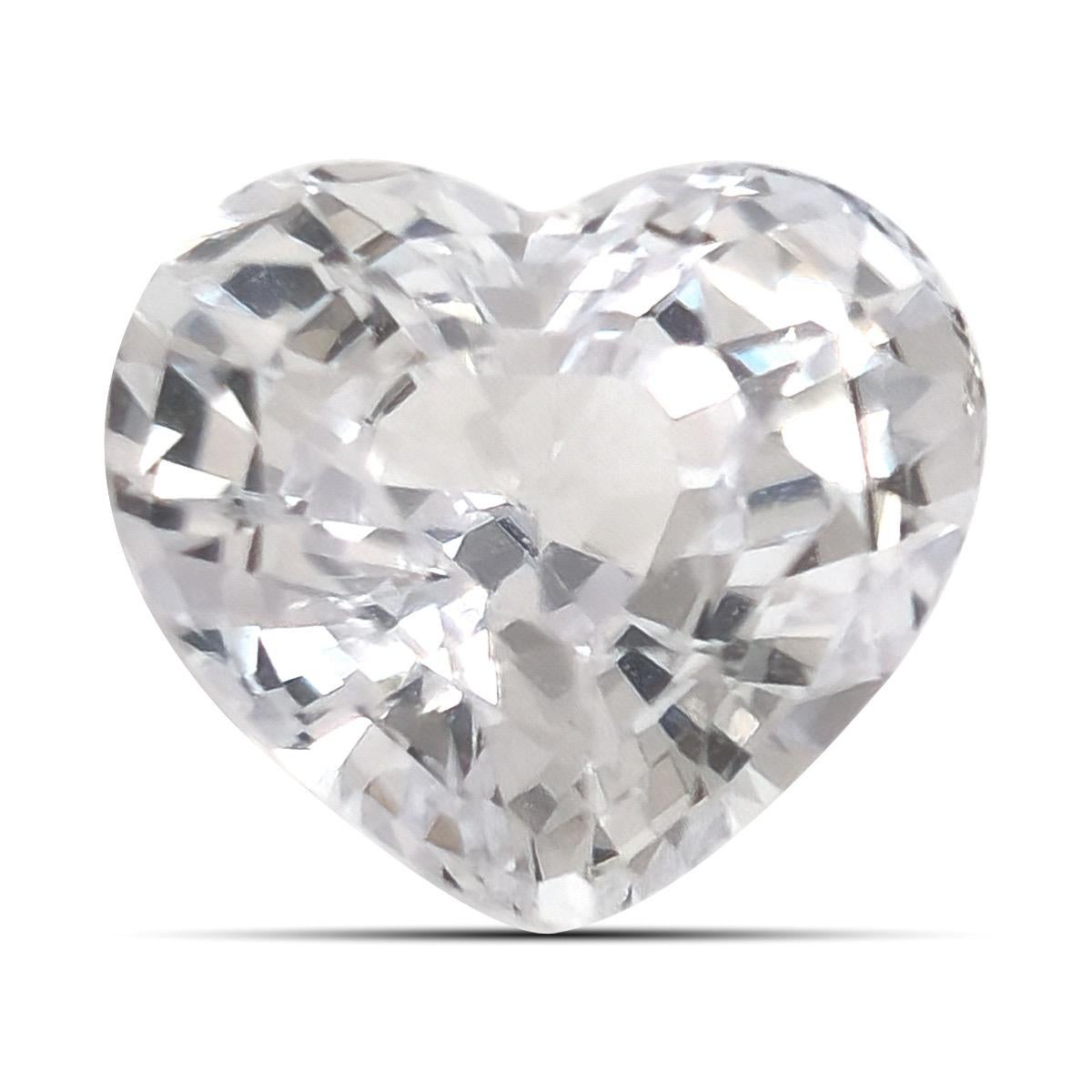 GIA Certified 2.14 Carats Heated White Sapphire In New Condition For Sale In Los Angeles, CA
