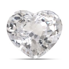 Natural White Sapphire Gemstone 2.14 carats with GIA Report