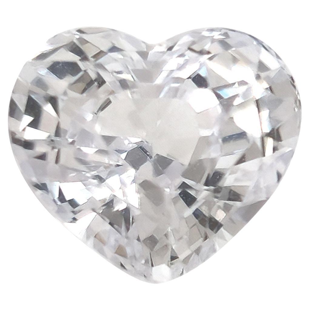 GIA Certified 2.14 Carats Heated White Sapphire For Sale