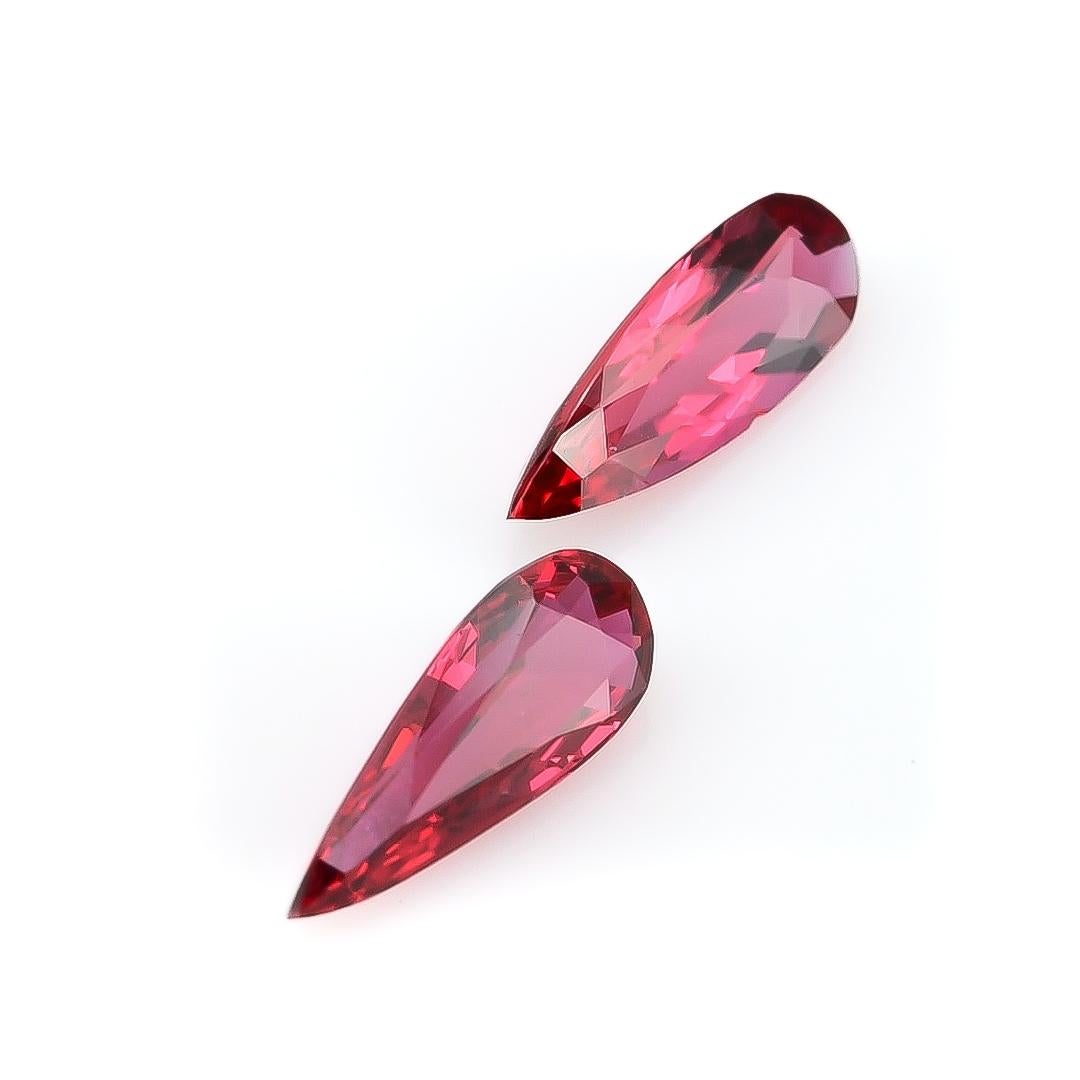 Women's or Men's GIA Certified 2.14 Carats Unheated Ruby For Sale