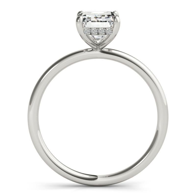 Anello con diamante solitario a forma di aureola nascosta da 2,15 carati certificato GIA In condizioni Nuovo in vendita a New York, NY