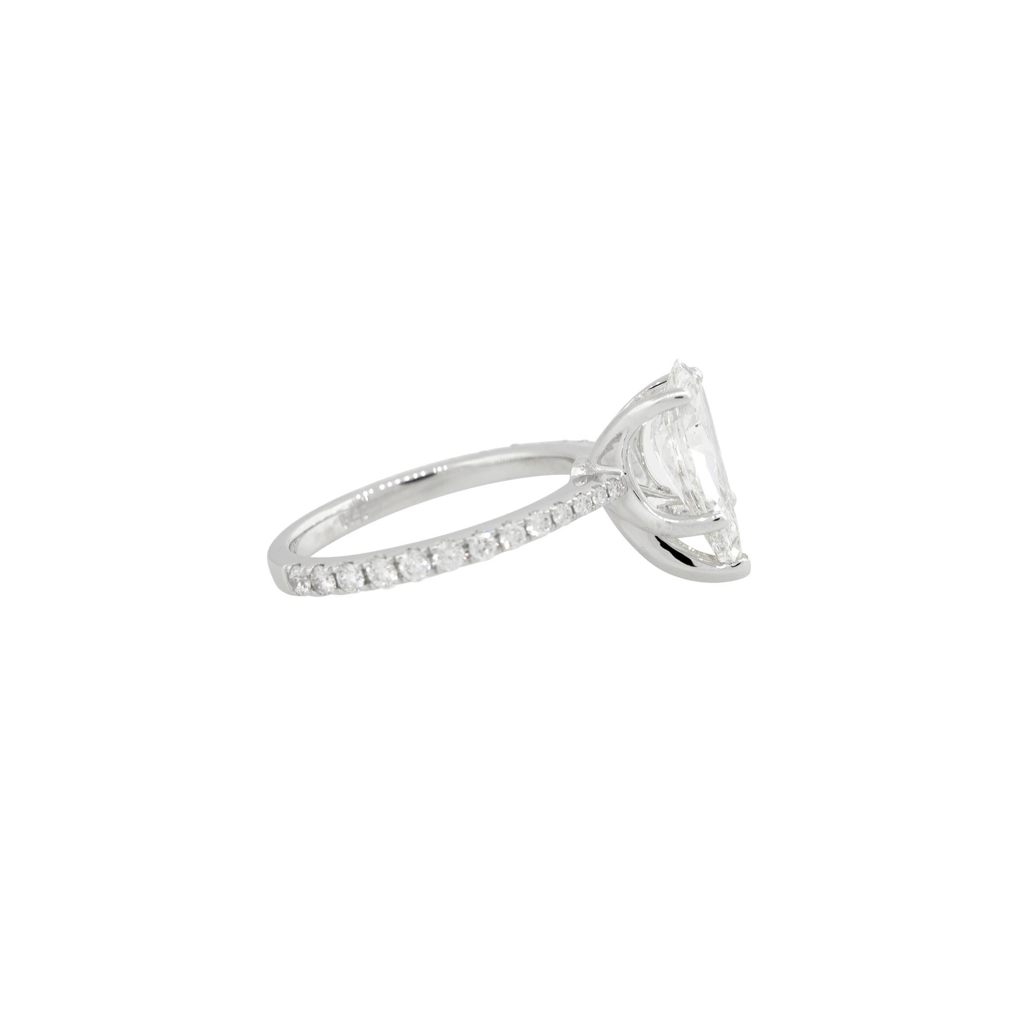 Pear Cut GIA Certified 2.16 Carat Pear Shaped Diamond Engagement Ring 18 Karat in Stock