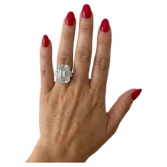 GIA Certified 21.67-carat emerald-cut diamond ring