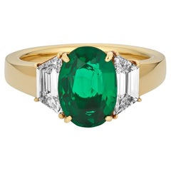 GIA Certified 2.17 Carat РђюNo-oilРђЮ Emerald Ring with Eye Clean Clarity