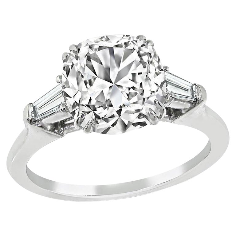 Anello di fidanzamento con diamante certificato GIA da 2.18 carati