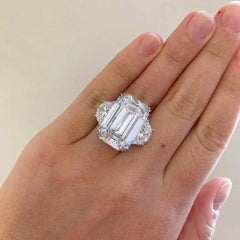 GIA Certified 22 Carat Emerald Cut Diamond Ring